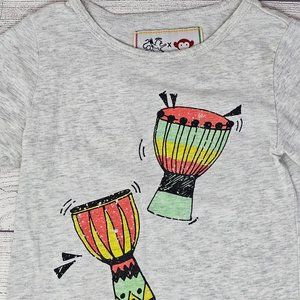NWT APPAMAN Boy's Short-Sleeve Drums T-Shirt Size‎ 3T